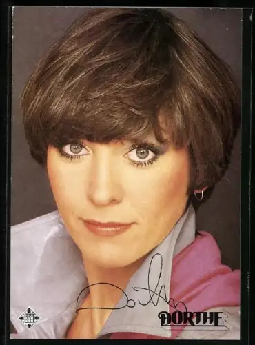 AK Portrait der Musikerin Dorthe, Autograph