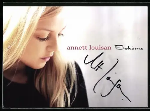 AK Musikerin Annett Louisan im Porträt mit Autograph
