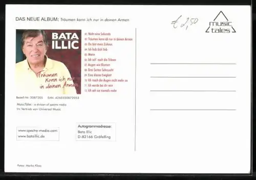 AK Musiker Bata Illic mit Autograph