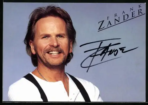 AK Musiker Frank Zander mit Autograph