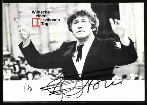 AK Musiker Gotthilf Fischer im Anzug, Autograph