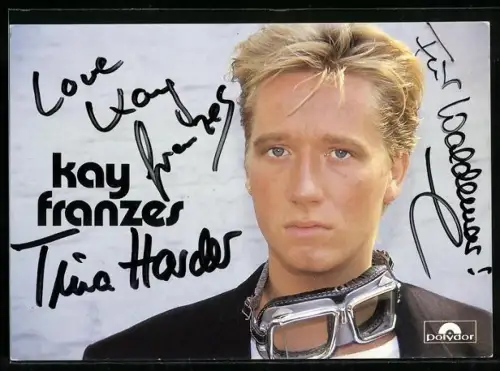 AK Musiker Kay Franzes blickt traurig in die Kamera, Autograph