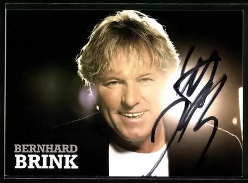 AK Musiker Bernhard Brink im Gegenlicht, Autograph