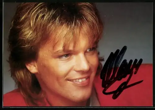 AK Musiker Klaus Densow im Porträt, Musiker, Autograph