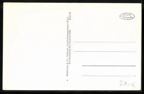 AK Kiel, Ortsansicht, Strassenbahn