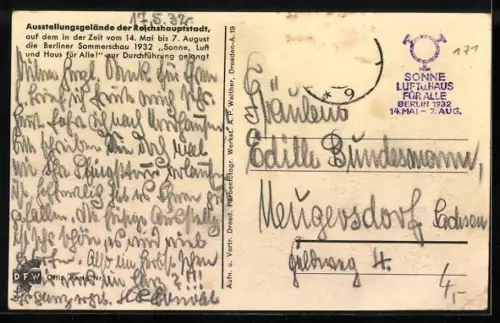 AK Berlin-Charlottenburg, Ausstellungsgelände der Reichshauptstadt, 14.Mai- 7.August 1932 Berliner Sommerschau