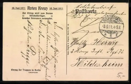 AK Berlin, Einzug der Truppen druchs Brandenburger Tor