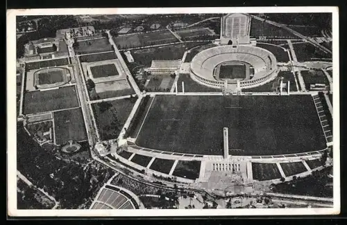 AK Berlin, Luftbild des Reichssportfeldes