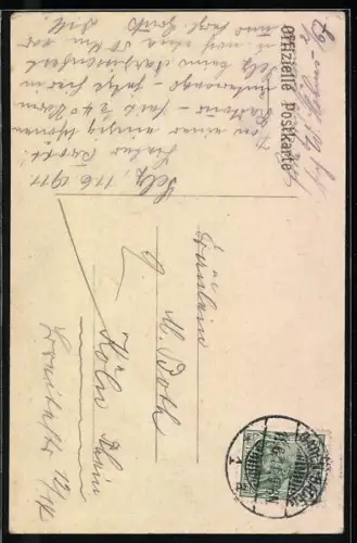 AK Blumenfest 1911 zu Gunsten eines Krüppelheims, Unter Protektorat der Grädin von Wedel