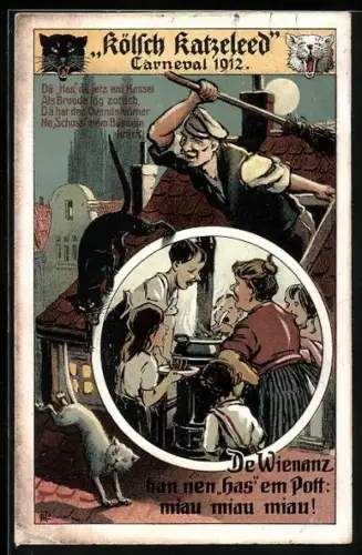 AK Köln, Kölsch Katzleed im Carneval 1912