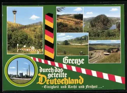 AK Rudolphstein, Zonengrenze entlang der Saale, Grenzanlagen