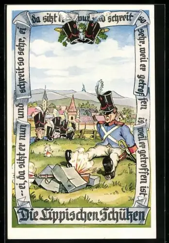 Künstler-AK Die Lippischen Schützen