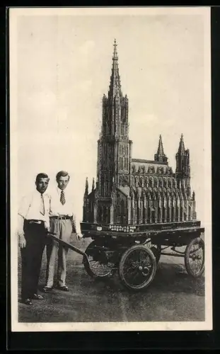 AK Das Ulmer Münster, Gebrüder Johann und Wilh. Dreikausen, Modellbau