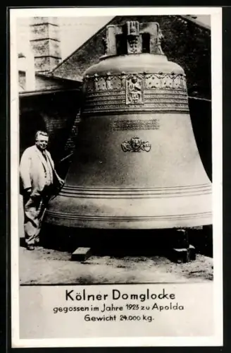 AK Apolda, Kölner Domglocke 1923 gegossen
