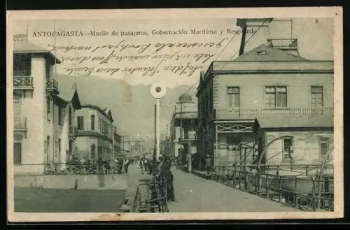 AK Antofagasta, Muelle de passajeros, Gobernacion Maritima y Resguardo