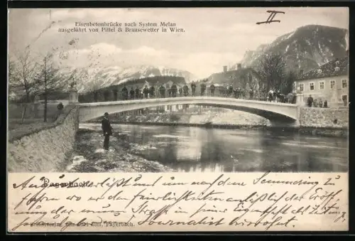 AK Payerbach /N.-Oe., Eisenbetonbrücke nach System Melan