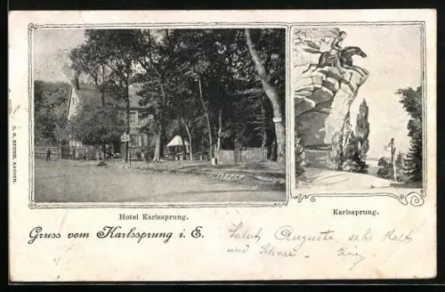 AK Zabern, Hotel Karlssprung, Karlssprung