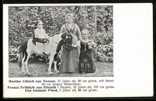 AK Liliputaner, Martha Ullrich aus Nossen und Franzi Fröhlich aus Ebnath