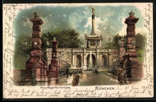 Künstler-AK Theodor Guggenberger: München, Prinz Regenten-Terrasse