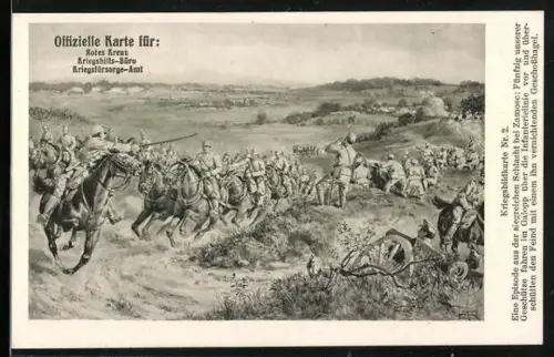 AK Rotes Kreuz Nr. 2, Eine Episode aus der siegreichen Schlacht bei Zamose