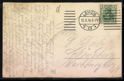 AK Leipzig, Passanten vor dem Zoologischen Garten