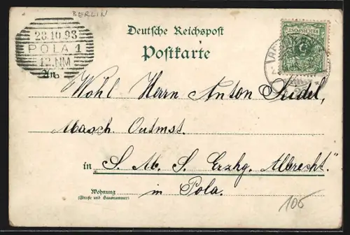 Lithographie Berlin, Zeughaus, Schlosswache, Denkmal Friedrich d. Gr