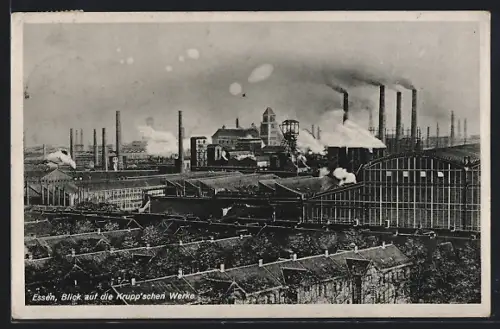AK Essen, Blick auf die Krupp`schen Werke