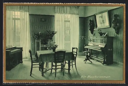 AK Rastatt, Erzbischöfliches Gymnasial-Konvikt St. Bernhard, Musikzimmer