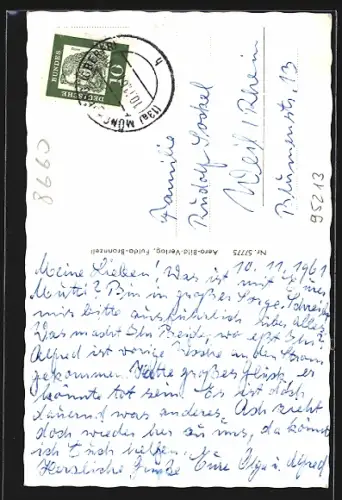 AK Münchberg, Strassenpartie im Ort