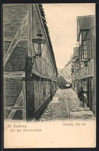 AK Alt-Hamburg, Alt Hamburg Abbruchsviertel, Eichholz Hof 68