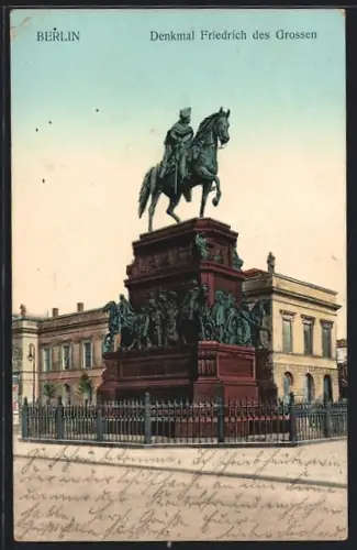 AK Berlin, Denkmal Friedrich des Grossen