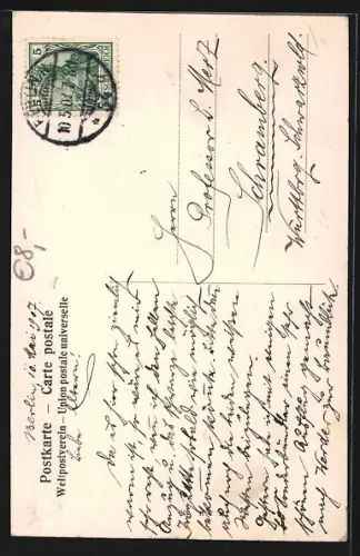 AK Berlin, Unter den Linden mit Bus