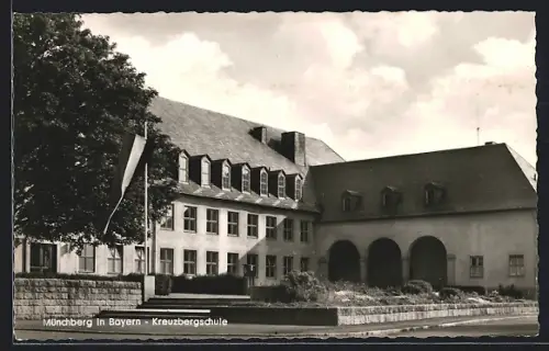 AK Münchberg in Bayern, Blick auf die Kreuzbergschule