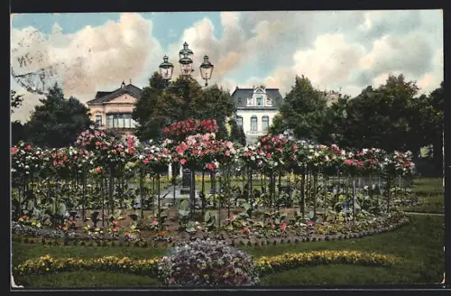 AK Oldenburg / Gr., Cäcilienplatz mit Blütenschmuck