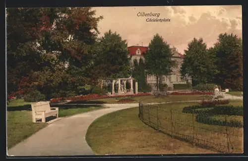 AK Oldenburg / Gr., Partie am Cäcilienplatz