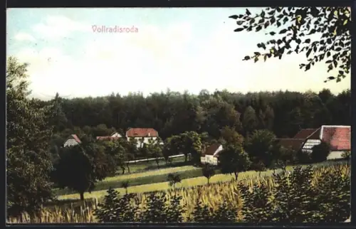 AK Vollradisroda, Ortsansicht aus dem Grünen