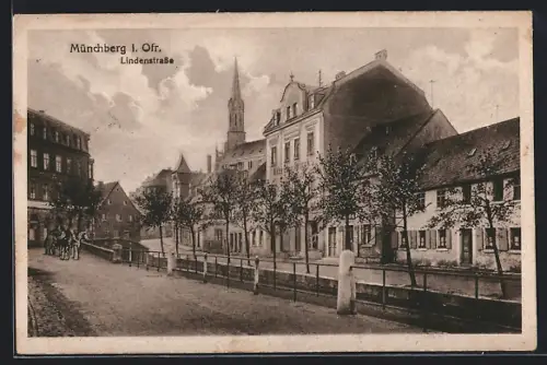 AK Münchberg i. Ofr., Partie in der Lindenstrasse