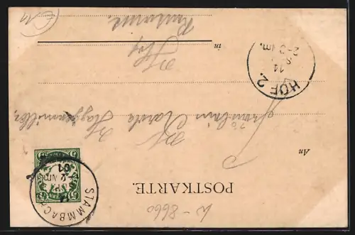 AK Münchberg, Strassenansicht mit Wohnhäusern