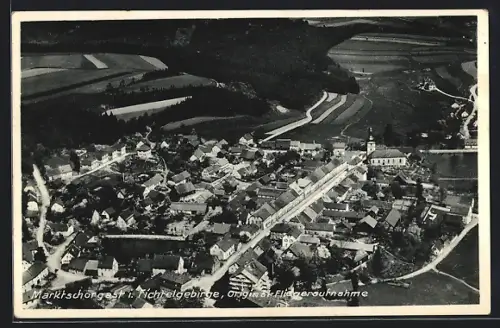 AK Marktschorgast i. Fichtelgebirge, Panorama vom Flugzeug aus