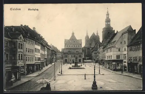AK Eisleben, Partie am Markplatz
