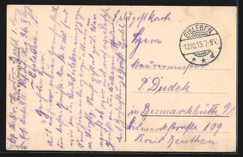 AK Eisleben, Partie am Markplatz