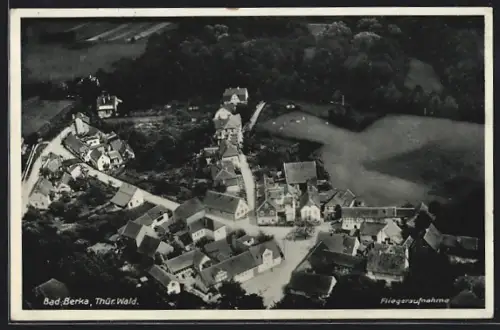 AK Bad Berka /Thür. Wald, Ortsansicht vom Flugzeug aus
