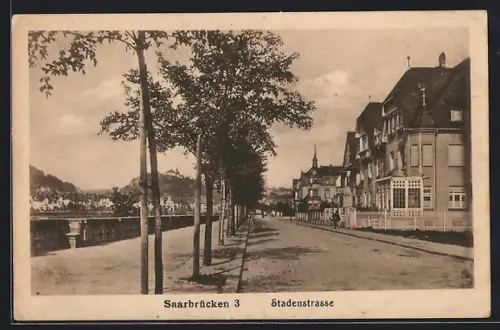 AK Saarbrücken, Blick in die Stadenstrasse