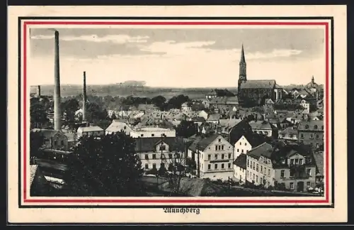 AK Münchberg, Teilansicht mit Kirche