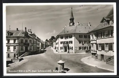 AK Bonndorf / Schwarzwald, Gasthaus Sonne am Rathausplatz