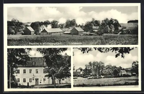 AK Reuthlas b. Münchberg, Gasthof zum schwarzen Adler, Bes. Karl Pistel