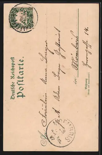 Lithographie Ilsenburg /Harz, Gasthaus Prinzess Ilse, Ilsestein und Ilsefälle im Ilsenthal