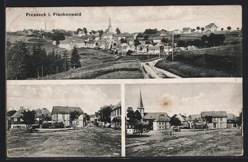 AK Presseck i. Frankenwald, Teilansicht, Kirche, Ortspartie