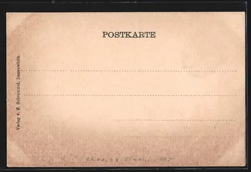 AK Donauwörth, Panorama mit Brücke, Wappen