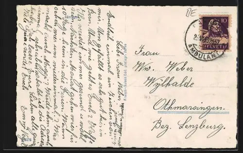 AK Gümligen, Teilansicht mit Hinterland